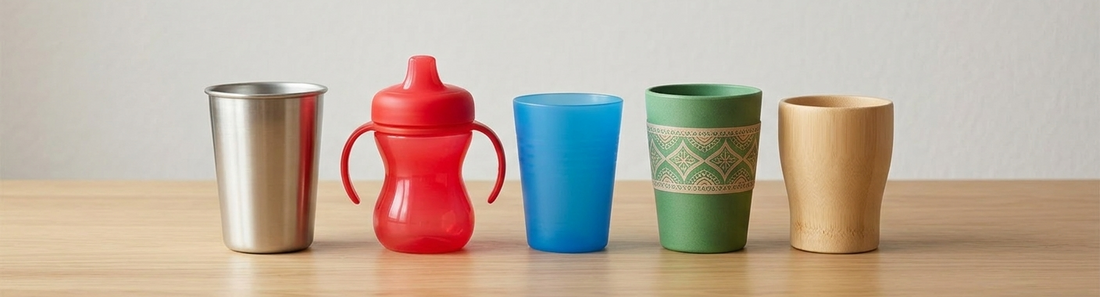 Plastik, Glas, Zuckerrohr oder Edelstahl – welcher Kinderbecher hält wirklich mit?