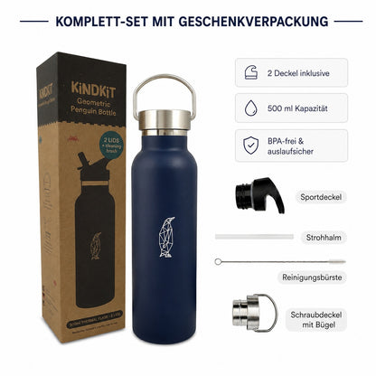 'Geometrische Pinguin' Thermosflasche (500 ml)