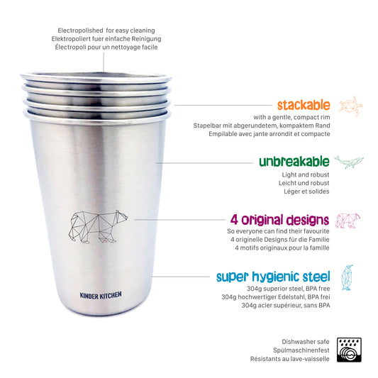 Geometric Animals' (450ml/x4)