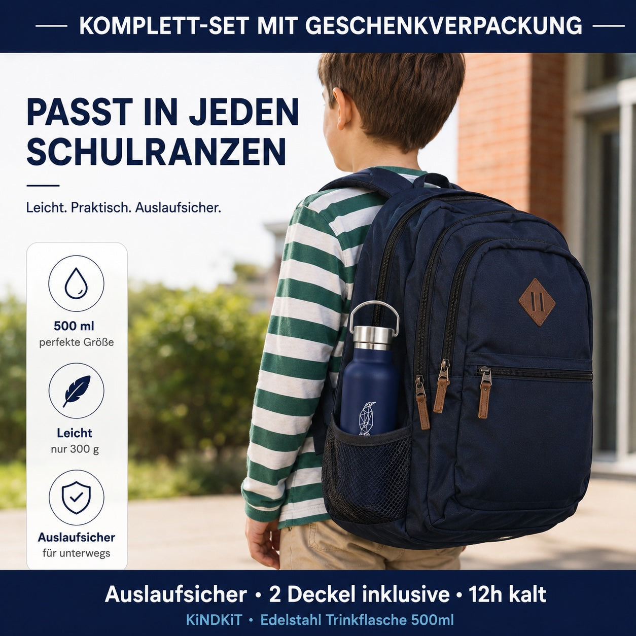 'Geometrische Pinguin' Thermosflasche (500 ml)
