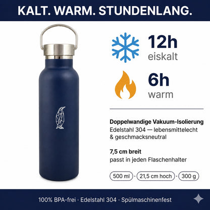 'Geometrische Pinguin' Thermosflasche (500 ml)