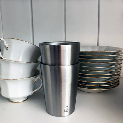 'Sea Creatures' Double-Walled Stainless Steel Cups (200ml/x3)