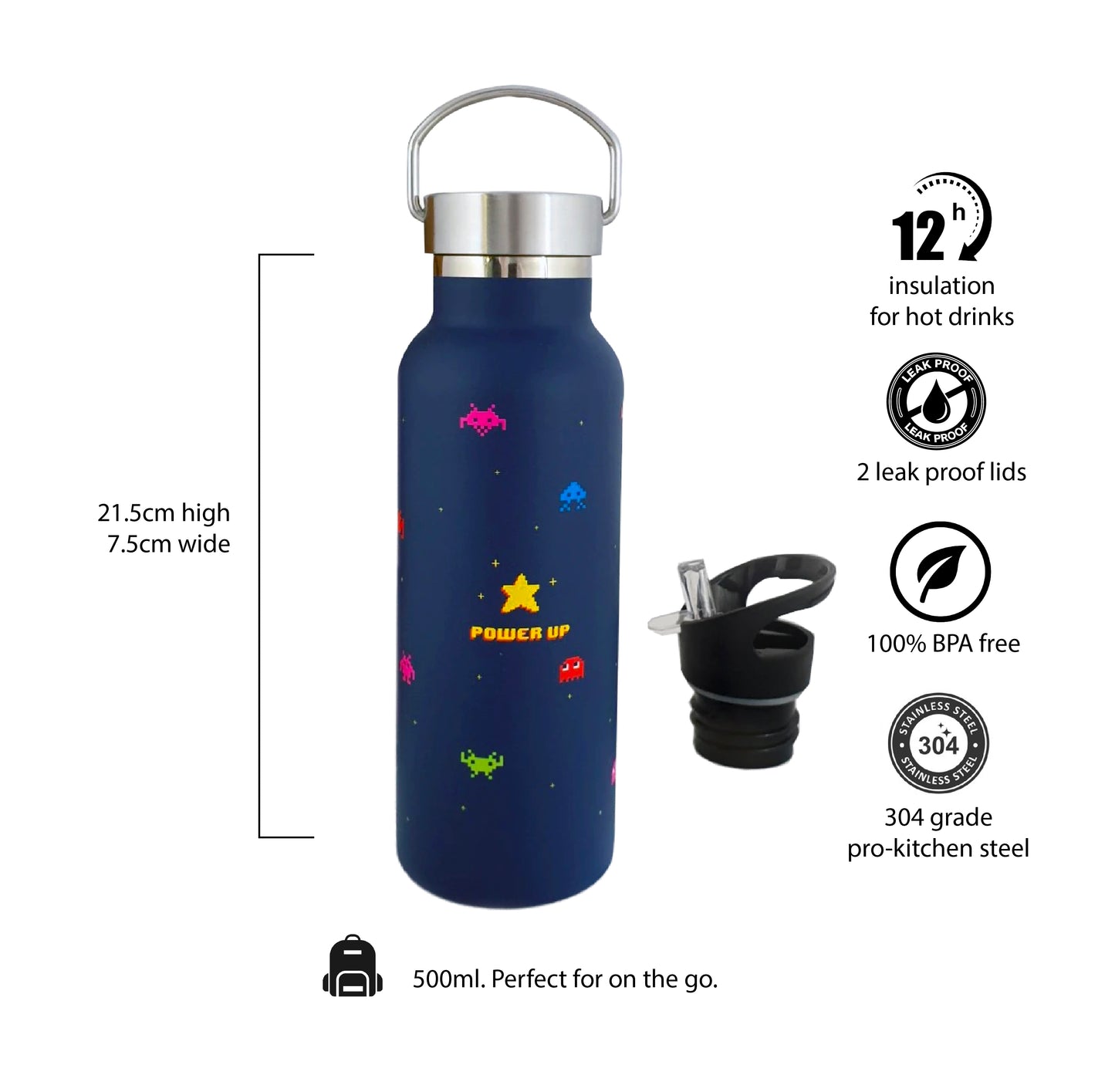 KiNDKiT Power Up Flasche 500ml Produktdetails 24h kalt 12h warm BPA-frei