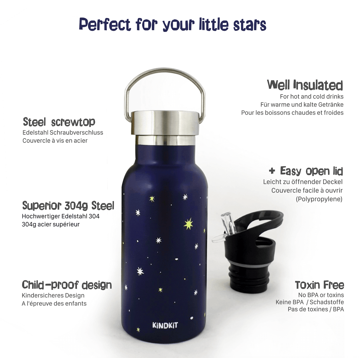 'Navy Star' Thermos Bottle (350 ml) 