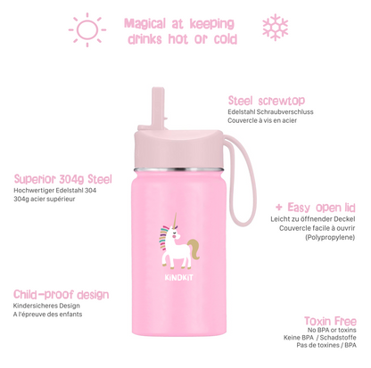 Magical Unicorn Bottle – Stainless Steel Water Bottle for Kids (400ml)
